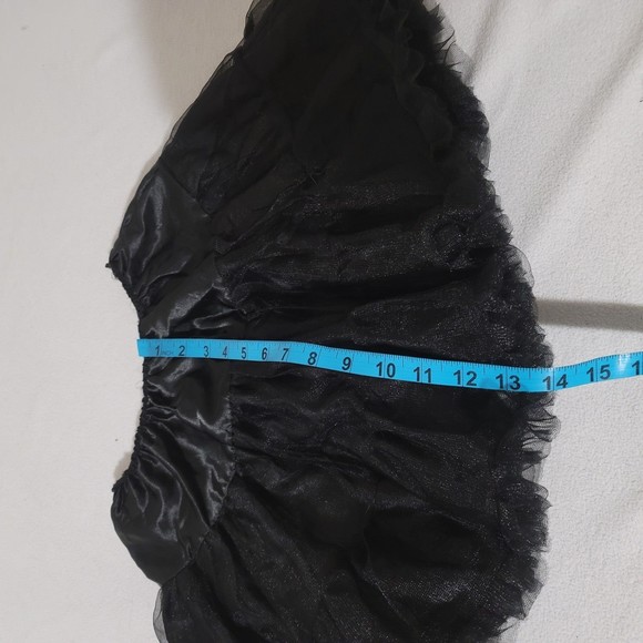 tutu  tulle petticoat mini skirt ruffle black Xs - L - Picture 7 of 11